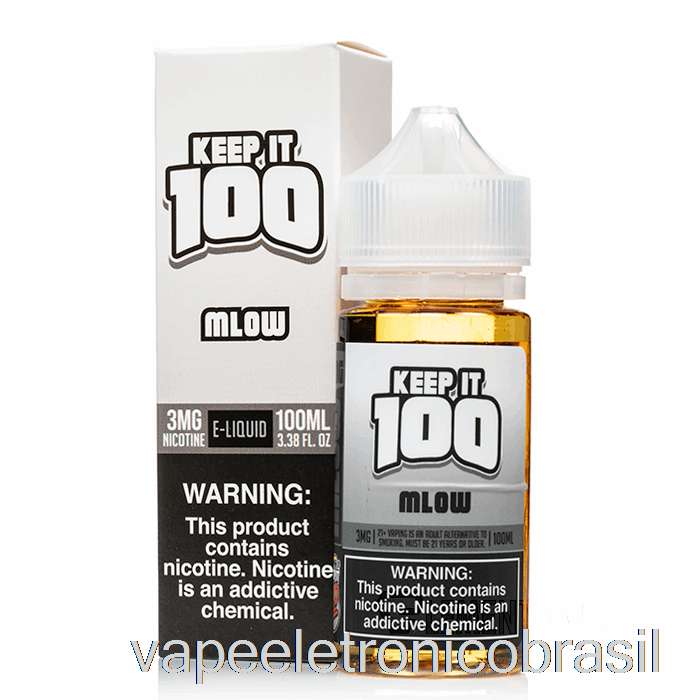 Vape Recarregável Mlow - Keep It 100 E-líquido - 100ml 6mg